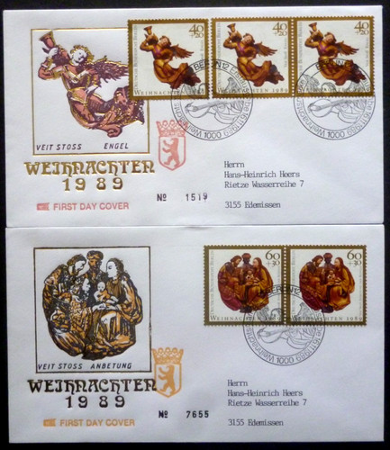 Berlin fdc ersttagsbriefe - berlin,