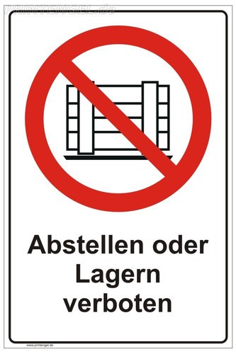 Schild abstellen oder lagern - schild,