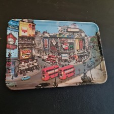 Vintage Tablett Melamin England London Piccadilly Circus 60 er Jahre Original 