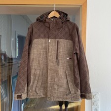 Chiemsee Plusminus S Anorak Ski Snowboard Jacke Braun Slub Check Mocca 5000 TOP