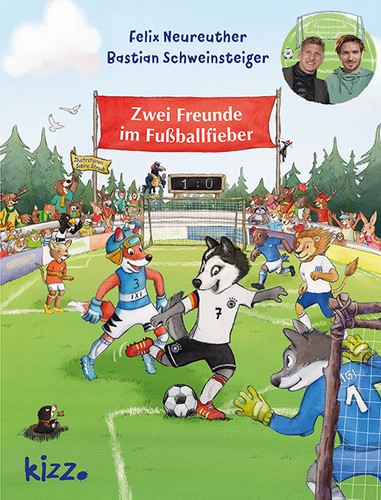 Zwei freunde fußballfieber - im,