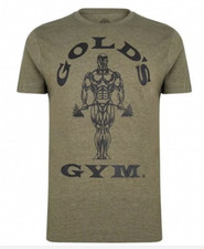 Golds Gym Muscle Joe T-Shirt Herren olivgrün alle Größen neu mit Etikett