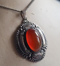 Anhänger Jugendstil Silber 800 Carneol