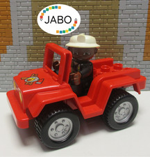 ( Q4/5 ) LEGO Duplo  Feuerwehr Auto Jepp mit Feuerwehrmann