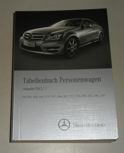 Tabellenbuch mercedes benz - tabellenbuch, 164