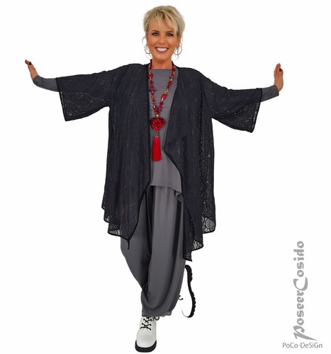 Poco lagenlook überwurf jacke - lagenlook,