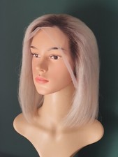 Aschblond ombre Bob perücke  , Echthaare lace front wig