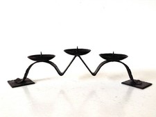 Formschöner, schmiedeeisen Kerzenständer / Retro 3-flammig