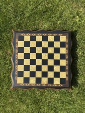 Helena Wood Art Schachset Luxus Handarbeit Holzbrett Metallfiguren