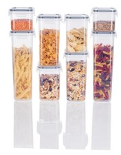 Livarno Vorratsdosen Aufbewahrungsdosen 8x Dosen Set Klickverschluss PP B-WARE