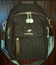 Tasche Rucksack Canvas dunkelbraun, stabile Reißverschlüsse, extra Schultergurt