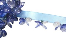 10mt blau band perlen vorhang - blau,