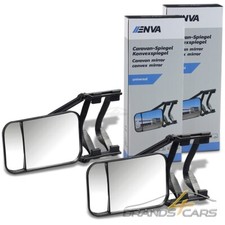 2x ENVA UNIVERSAL ZUSATZSPIEGEL FÜR WOHNWAGEN CARAVANSPIEGEL AUFSETZSPIEGEL PKW