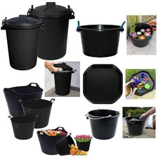SCHWARZ 50L/80L Behälter, 14L, 20L 40L 45L 75L Eimer, Tablett für alle Ihre Gartenbedürfnisse
