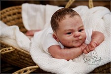 Studio-Puppe Baby JUNGE Reborn Coco-Malu von Elisa Marx 19 Zoll