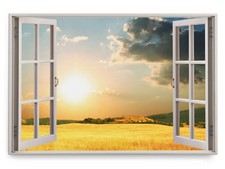 120x80cm Wandbild Fensterbild