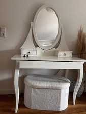  Ikea HEMNES Frisiertisch/Schminktisch mit Spiegel, weiß, 100x50 cm