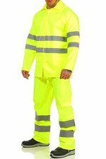 Herren Regenanzug Warnschutz Regenschutzanzug Regenhose Arbeitskleidung Regenset