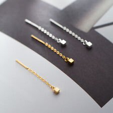 Damen Ohrringe Durchzieher Würfel Sterling Silber 925