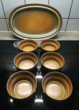 GOEBEL Oeslauer Wallis Keramik Platte 37,2 x 24 cm,6  Dessertschalen