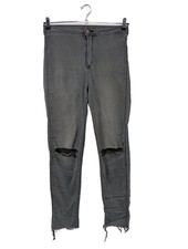 H&M Röhrenjeans Damen Jeans Gr. DE 38 hellgrau Casual-Look