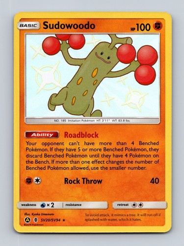 Pokemon karte sudowoodo hif - pokemon,
