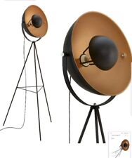 Stehleuchte Stehlampe schwarz gold Kugellampe Retro-Design Spotlampe ~171cm NEU