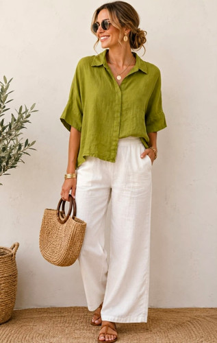 Made italy damen leinen - made,