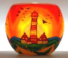 Windlicht Leuchtturm Teelicht