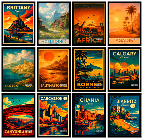 Weltstädte reise poster druck - reise,