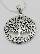 Großer Lebensbaum Anhänger aus 925er Silber  Silver Tree 