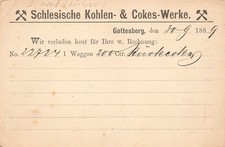 693722) DR Pfennig GS mit priv. Zudruck Kohlenwerke Gottesberg Schlesien 