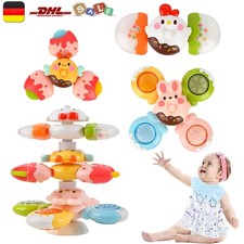 3X Saugnapf Spielzeug Spinner Baby Badespielzeug, Geschenk sensorische Spielzeug