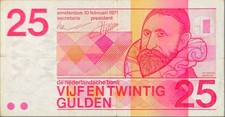 Niederlande Banknote 25 Gulden