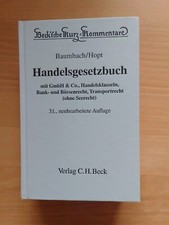 Baumbach/Hopt Handelsgesetzbuch Kommentar 31. Auflage 2003