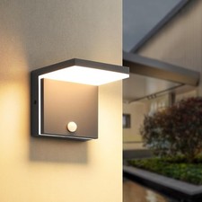 KUKAK LED Wandleuchte Aussen Innen mit Bewegungsmelder,12W IP65 Aluminium Modern