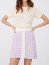Maje Damen Strickrock Lila