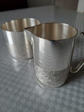 BSF Serie "RAUREIF",  Milchkännchen und  Zuckerdose, versilbert, gebraucht