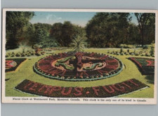 Florale Uhr Westmount Park Montreal Kanada Postkarte