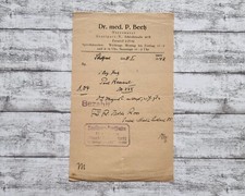 1943 Beetz Nervenarzt Stuttgart Rezept Seelberg Apotheke Dokument Quittung alt