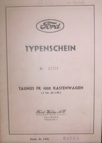 Ford taunus kastenwagen fk - ,