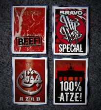 4 Stück BRAVO Hip-Hop Special Star Sticker Aufkleber #