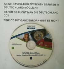 CD Navigation Hauptstraßen Westeuropa 2012/2013 OPEL CD70 Navi BMW MK1 2 3 4