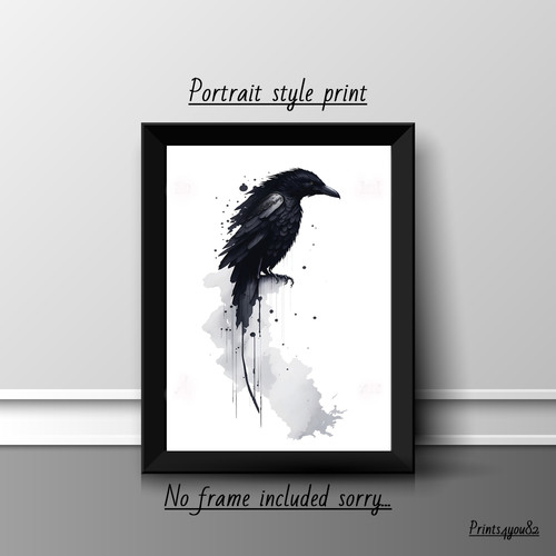 Rabe vogel bild druck - vogel,