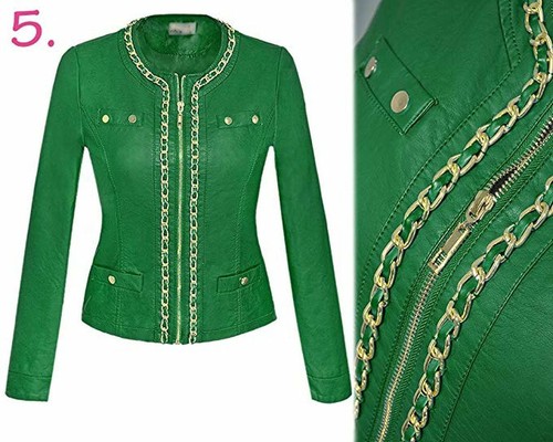 Damen biker leder jacke - damen,