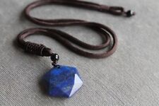 Halskette Hexagramm Lapislazuli Kristall Obsidian Schutz Meditation Talisman