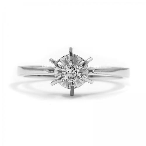 Ring mit brillantsolitär - ring,