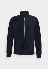 Marineblaue Wildleder Leder