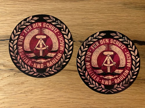 Ddr aufkleber nva - 2x, gaz