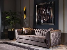 Luxuriöser Taupe Dreisitzer